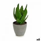   Dekor növény Aloe vera 14 x 21 x 14 cm Szürke Zöld Műanyag (6 egység) MOST 17719 HELYETT 11360 Ft-ért!
