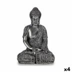   Dekoratív Figura Buddha Ülés Ezüst színű 17 x 32,5 x 22 cm (4 egység) MOST 59987 HELYETT 46564 Ft-ért!