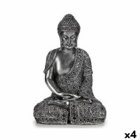   Dekoratív Figura Buddha Ülés Ezüst színű 17 x 32,5 x 22 cm (4 egység) MOST 59191 HELYETT 46564 Ft-ért!