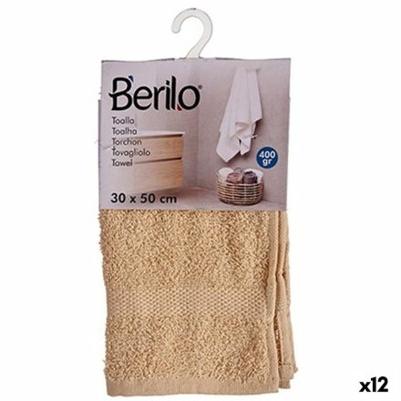 Fürdőlepedő Berilo 89656 Krémszín 80 % Pamut 20 % Poliészter 30 x 50 cm (12 egység) MOST 15136 HELYETT 9061 Ft-ért!