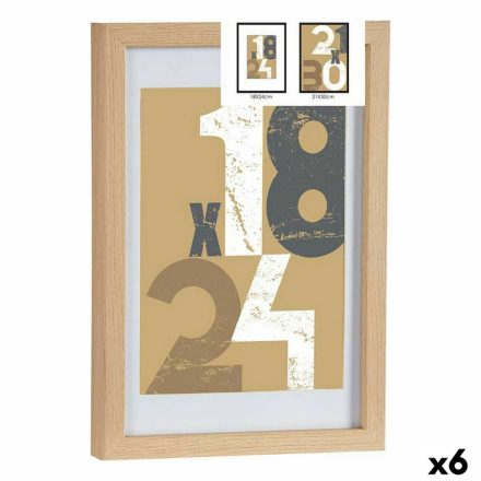 Fényképkeret 24 x 2,5 x 32,5 cm Természetes Üveg Fa MDF (6 egység) MOST 21068 HELYETT 12931 Ft-ért!