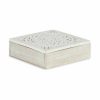 Dekoratív doboz Fehér Fa 22 x 7,5 x 22 cm (4 egység) MOST 27689 HELYETT 16990 Ft-ért!