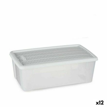 Tárolódoboz fedéllel Stefanplast Elegance Fehér Műanyag 5 L 19,5 x 11,5 x 33 cm (12 egység) MOST 38726 HELYETT 24836 Ft-ért!