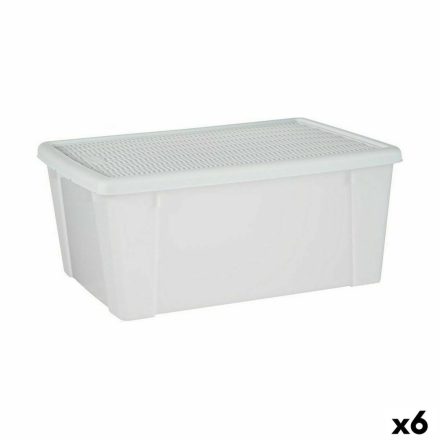 Tárolódoboz fedéllel Stefanplast Elegance Fehér Műanyag 29 x 17 x 39 cm (6 egység) MOST 35524 HELYETT 22786 Ft-ért!