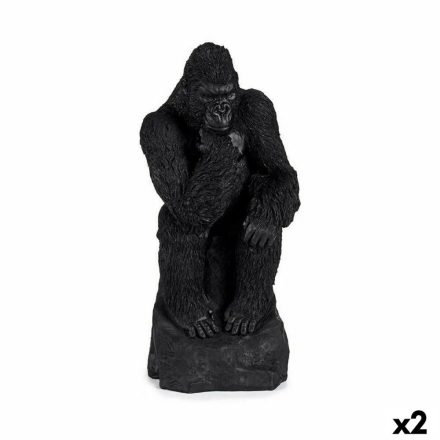 Dekoratív Figura Gorilla Fekete 20 x 45 x 20 cm (2 egység) MOST 55981 HELYETT 44042 Ft-ért!