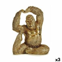   Dekoratív Figura Yoga Gorilla Aranysàrga 14 x 30 x 25,5 cm (3 egység) MOST 54635 HELYETT 37229 Ft-ért!