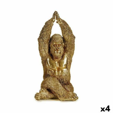 Dekoratív Figura Yoga Gorilla Aranysàrga 17 x 36 x 19,5 cm (4 egység) MOST 51889 HELYETT 40826 Ft-ért!