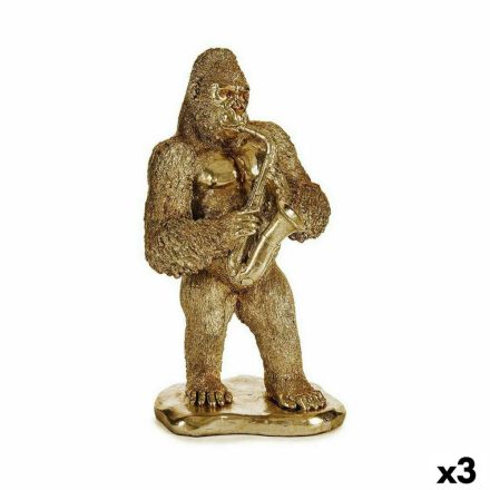 Dekoratív Figura Gorilla Szaxofon Aranysàrga 18,5 x 38,8 x 22 cm (3 egység) MOST 59949 HELYETT 47167 Ft-ért!