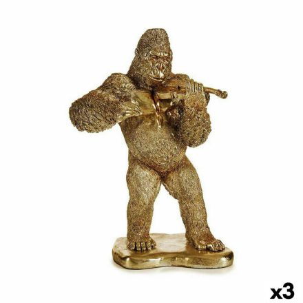 Dekoratív Figura Gorilla Hegedű Aranysàrga 16 x 40 x 30 cm (3 egység) MOST 59949 HELYETT 47167 Ft-ért!