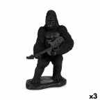   Dekoratív Figura Gorilla Gitár Fekete 17,5 x 38 x 27 cm (3 egység) MOST 59949 HELYETT 47167 Ft-ért!