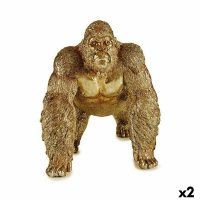   Dekoratív Figura Gorilla Aranysàrga 20 x 27,5 x 34 cm (2 egység) MOST 48595 HELYETT 33112 Ft-ért!