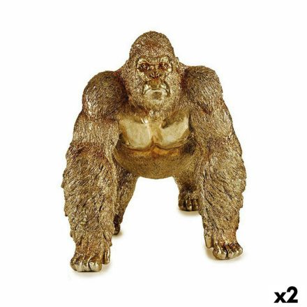 Dekoratív Figura Gorilla Aranysàrga 20 x 27,5 x 34 cm (2 egység) MOST 48595 HELYETT 33112 Ft-ért!