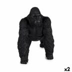   Dekoratív Figura Gorilla Fekete 20 x 27 x 34 cm (2 egység) MOST 48595 HELYETT 33112 Ft-ért!