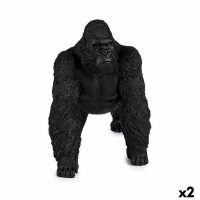   Dekoratív Figura Gorilla Fekete 20 x 27 x 34 cm (2 egység) MOST 48595 HELYETT 33112 Ft-ért!