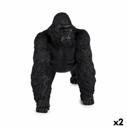 Dekoratív Figura Gorilla Fekete 20 x 27 x 34 cm (2 egység) MOST 48595 HELYETT 33112 Ft-ért!