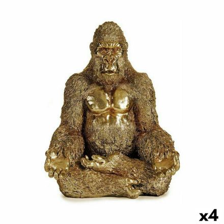 Dekoratív Figura Gorilla Yoga Aranysàrga 19 x 26,5 x 22 cm (4 egység) MOST 51889 HELYETT 40826 Ft-ért!