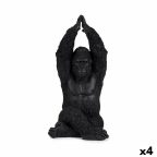   Dekoratív Figura Gorilla Yoga Fekete 18 x 36,5 x 19,5 cm (4 egység) MOST 51889 HELYETT 40826 Ft-ért!