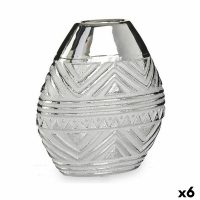   Váza Szélesség Ezüst színű Kerámia 8 x 19,5 x 17,5 cm (6 egység) MOST 36189 HELYETT 24663 Ft-ért!
