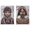 Szett 2 képpel Vászon Afrikai Nő 70 x 50 x 1,5 cm (6 egység) MOST 61805 HELYETT 48631 Ft-ért!