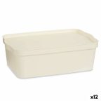   Tárolódoboz fedéllel Kipit TP595-4 Krémszín Műanyag 14 L 29,5 x 14,3 x 45 cm (12 egység) MOST 56808 HELYETT 38718 Ft-ért!