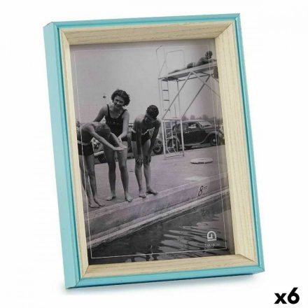 Fényképkeret Kristály Kék Fehér 3 x 20 x 15 cm Fa MDF (6 egység) MOST 8887 HELYETT 5316 Ft-ért!