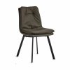 Karosszék Gombbal Fekete Szürke Acél 62 x 85 x 47 cm (2 egység) MOST 123903 HELYETT 97484 Ft-ért!