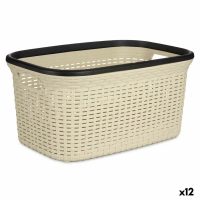   Szennyes kosár Krémszín Műanyag 36 L 36 x 25,5 x 52,5 cm (12 egység) MOST 54140 HELYETT 42595 Ft-ért!