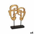   Dekoratív Figura Arc Aranysàrga 27 x 32,5 x 10,5 cm (4 egység) MOST 43861 HELYETT 29888 Ft-ért!