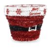 Dekoratív Figura Kosár Tinsel Fehér Piros polipropilén PET 27 x 22 x 27 cm (8 egység) MOST 40760 HELYETT 25010 Ft-ért!