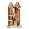 Dekoratív Figura Fény Ház Fehér Barna Fa 25 x 46 x 9 cm (6 egység) MOST 106911 HELYETT 84107 Ft-ért!
