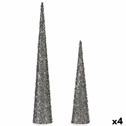 Figura szett Tölcsérek Flitterek Ezüst színű Műanyag (4 egység) MOST 39971 HELYETT 27242 Ft-ért!