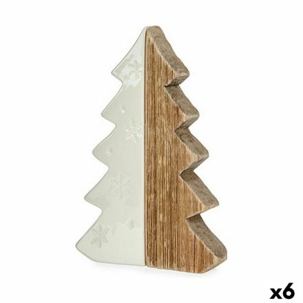 Dekoratív Figura Krist+ 20A154-21 Fehér Természetes Karácsonyfa 3 x 21 x 14 cm (6 egység) MOST 33404 HELYETT 20496 Ft-ért!