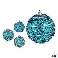   Karácsonyi gömbök készlet Reliefes Ø 8 cm Kék PVC (12 egység) MOST 43768 HELYETT 17900 Ft-ért!