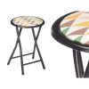 Összecsukható szék Geometric Fekete PVC Fém 30 x 30 x 45 cm (10 egység) MOST 61627 HELYETT 48482 Ft-ért!