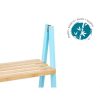 Fürdőszoba polcok Berilo WR5504-3-433 Kék Természetes 40,3 x 81,5 x 30 cm MOST 17503 HELYETT 10740 Ft-ért!
