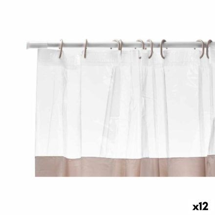 Zuhanyfüggöny Berilo 215 Bézs szín Átlátszó Műanyag PEVA 180 x 180 cm (12 egység) MOST 40033 HELYETT 27283 Ft-ért!