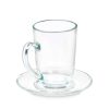 Csésze Tányérral Vivalto 41089 Átlátszó Üveg 200 ml (6 egység) MOST 9598 HELYETT 5391 Ft-ért!