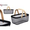 Többcélú kosár Kinvara 1031 Fekete Fa Fém 42,5 x 18 x 26,5 cm (6 egység) MOST 55563 HELYETT 37866 Ft-ért!
