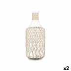   palack Dekoratív Fehér Átlátszó Üveg Kötél 19 x 48 cm (2 egység) MOST 35980 HELYETT 24522 Ft-ért!