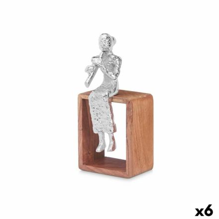 Dekoratív Figura Furulya Ezüst színű Fa Fém 13 x 27 x 13 cm MOST 47581 HELYETT 32426 Ft-ért!