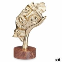   Dekoratív Figura Arc Aranysàrga Fa Fém 16,5 x 26,5 x 11 cm MOST 46065 HELYETT 31392 Ft-ért!