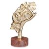 Dekoratív Figura Arc Aranysàrga Fa Fém 16,5 x 26,5 x 11 cm MOST 46065 HELYETT 31392 Ft-ért!