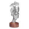 Dekoratív Figura Arc Ezüst színű Fa Fém 12 x 29 x 11 cm MOST 46065 HELYETT 31392 Ft-ért!