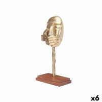  Dekoratív Figura Arc Aranysàrga Fa Fém 17 x 33,5 x 10 cm MOST 53792 HELYETT 36659 Ft-ért!