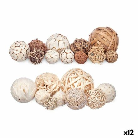 Set of Decorative Balls Fehér Barna (12 egység) MOST 42631 HELYETT 29053 Ft-ért!