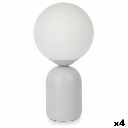 Asztali lámpa топка 40 W Fehér Szürke Kerámia 15 x 28,5 x 15 cm (4 egység) MOST 56491 HELYETT 38494 Ft-ért!