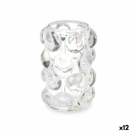Gyertyatartó Mikrogömbök Átlátszó Kristály 8,4 x 12,5 x 8,4 cm (12 egység) MOST 42639 HELYETT 26159 Ft-ért!