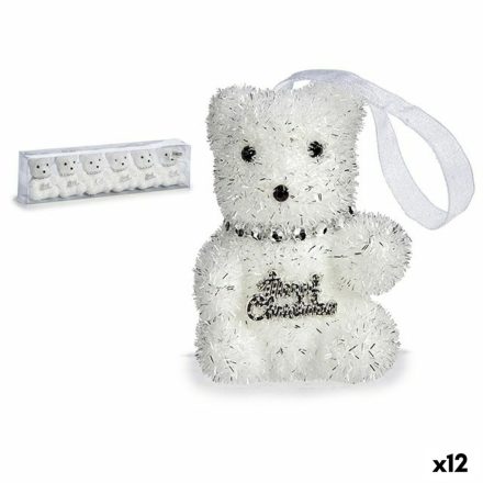 Karácsonyi dísz szett Medve Ezüst színű Fehér 5,5 x 7 x 5,5 cm (12 egység) MOST 36962 HELYETT 22678 Ft-ért!