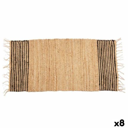 Szőnyeg Fekete Természetes Csíkok 70 x 1 x 140 cm (8 egység) MOST 69191 HELYETT 54435 Ft-ért!