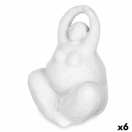 Dekoratív Figura Fehér Dolomite 14 x 18 x 11 cm (6 egység) Hölgy Yoga MOST 40767 HELYETT 25018 Ft-ért!